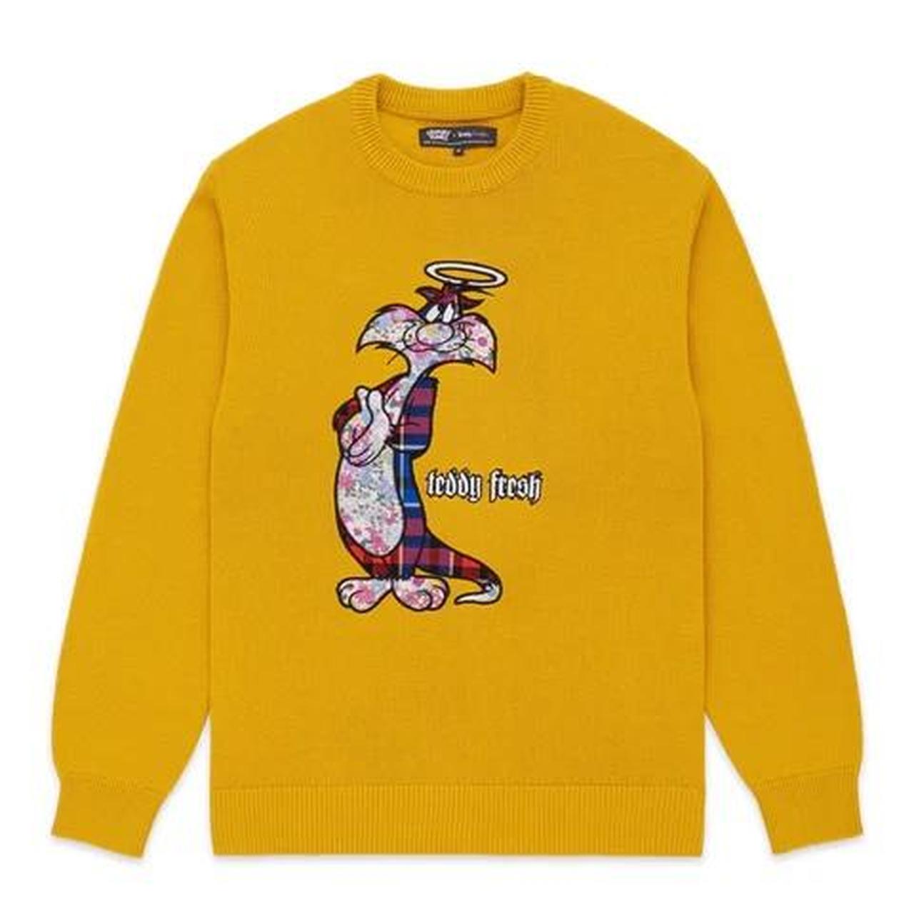 Teddy Fresh x Looney Tunes PATCHWORK APPLIQUÉ SWEATER outlet Crewneck