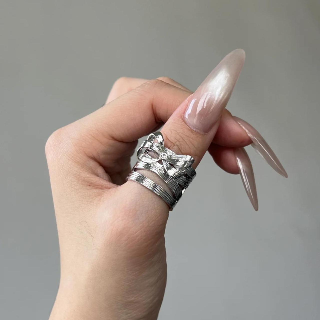 Women's Ring - Silver – Silver bow ring #silverri… - image 2