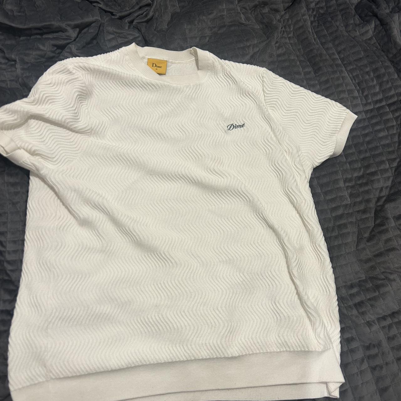 dime wave knit tshirt ivory retail $180 | Depop