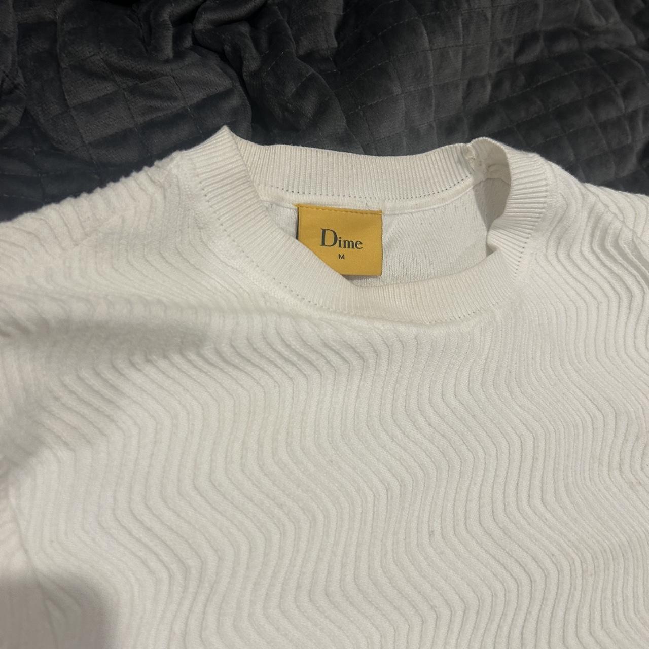 dime wave knit tshirt ivory retail $180 | Depop