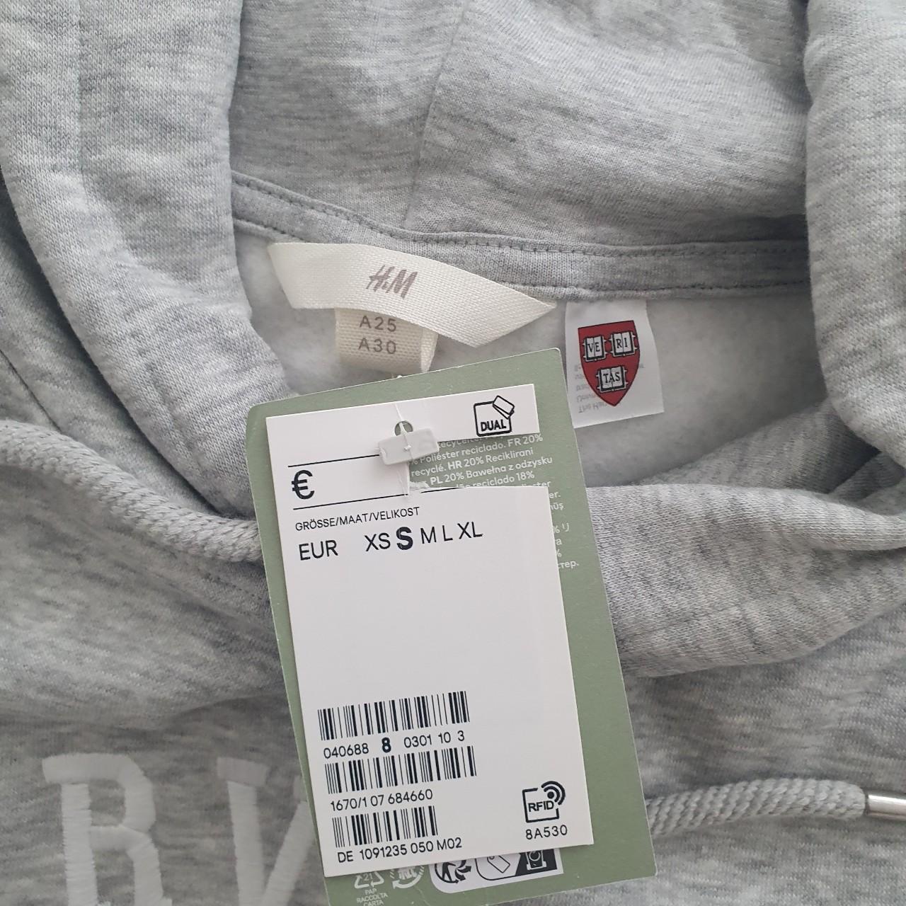 H M Harvard hoodie light grey. Never worn brand