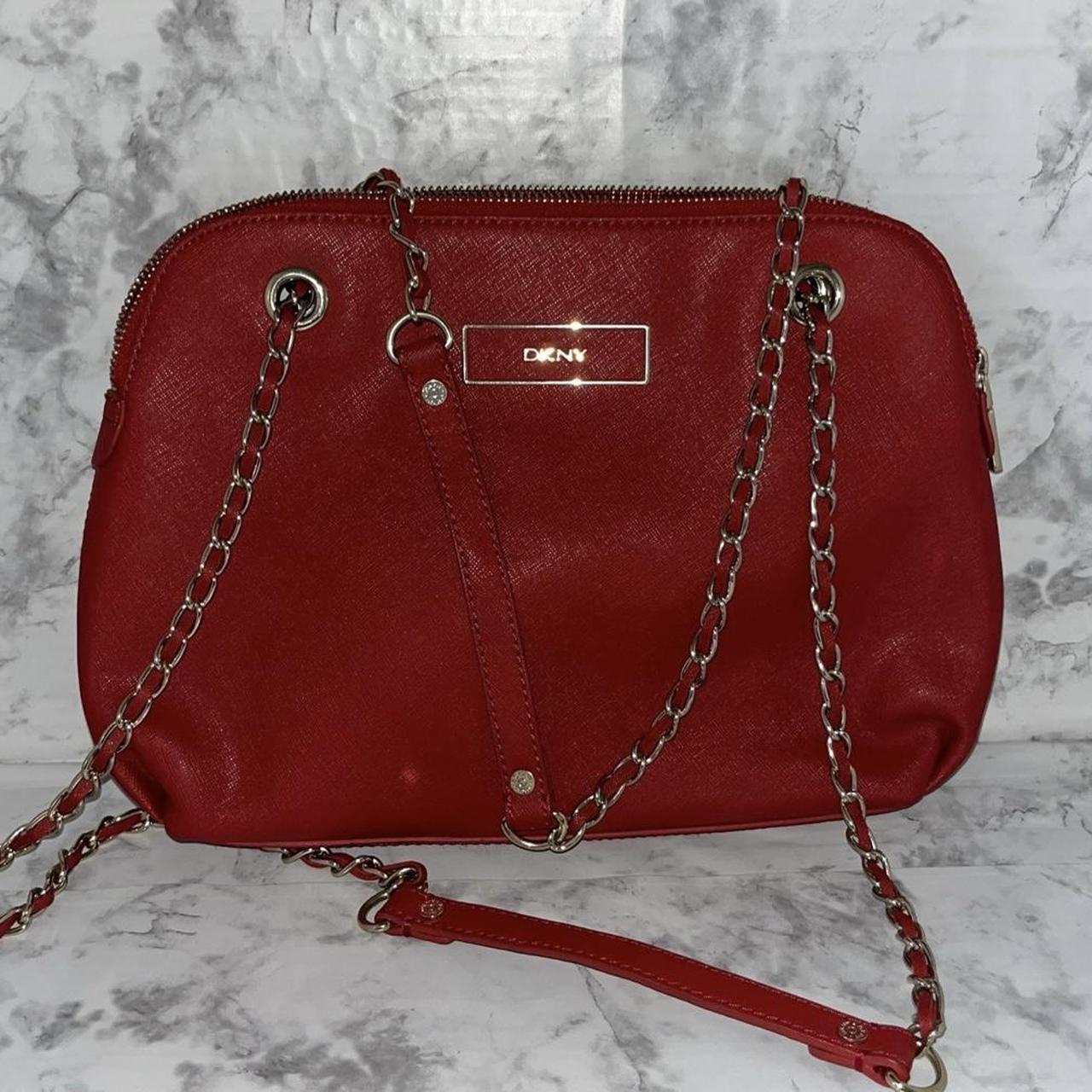 Dkny orders red leather purse