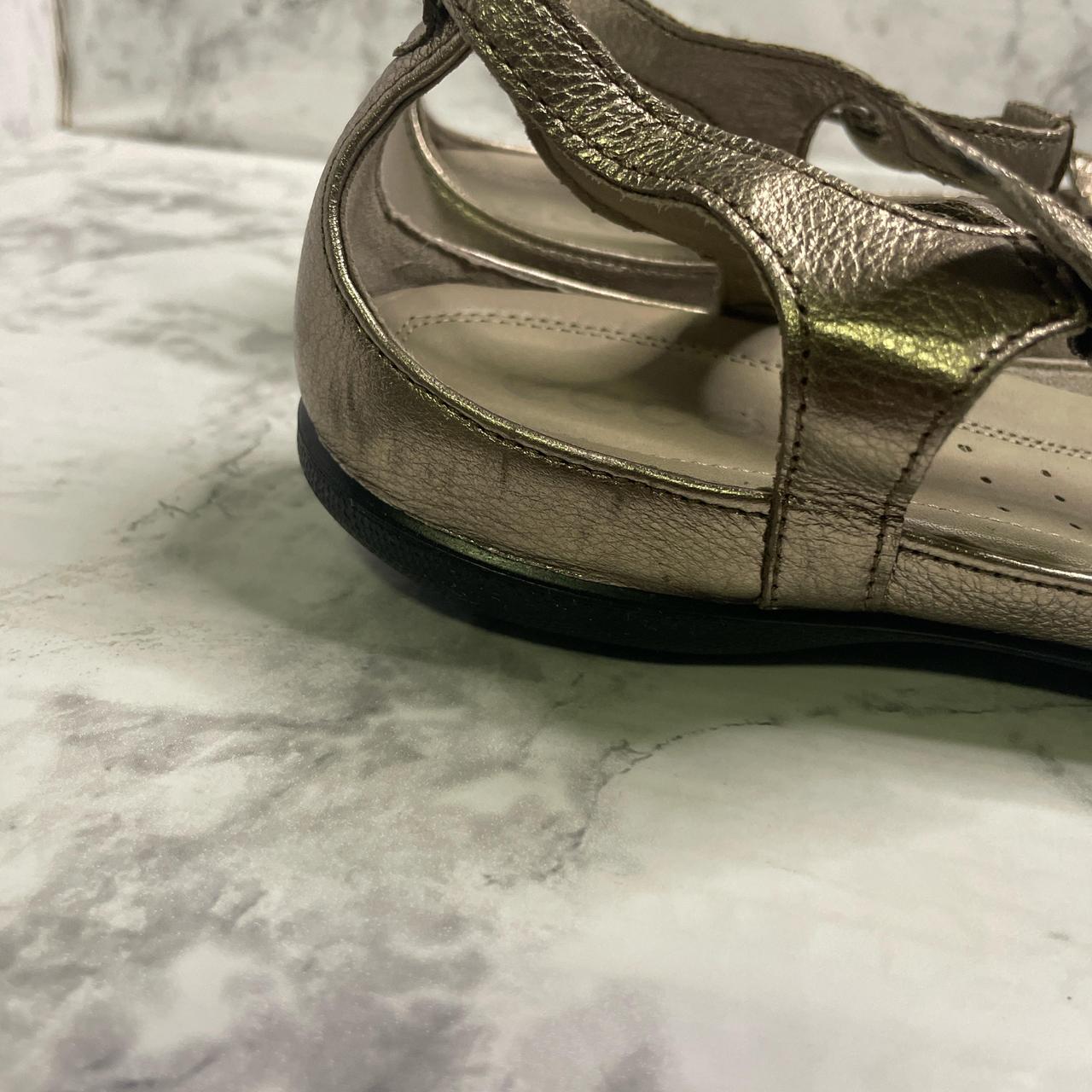 Ecco gold sandals best sale