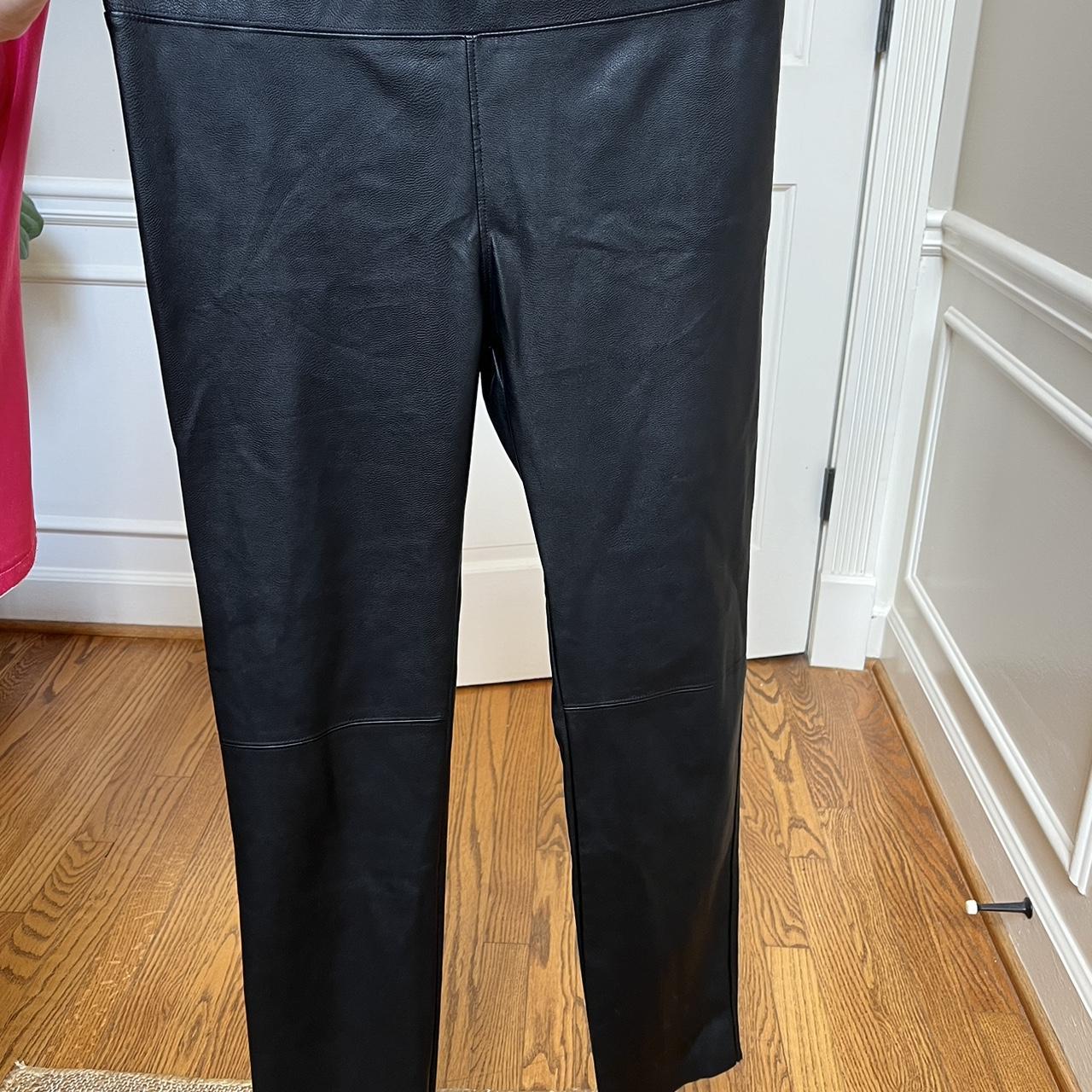 David Lerner faux black leather pants size large Depop