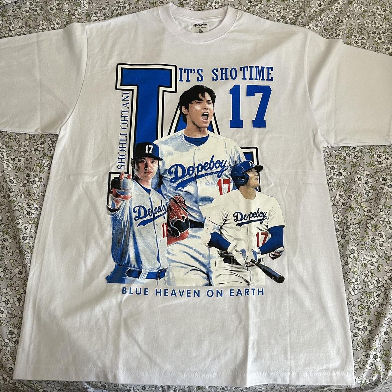 Brand New Shohei Ohtani Dodgers White and Blue | Depop