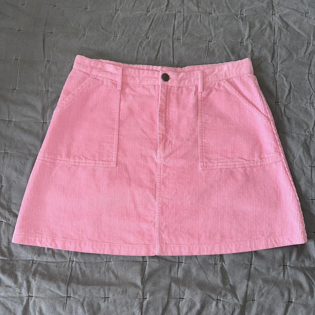 Lucy and Yak Women's Pink Skirt | Depop