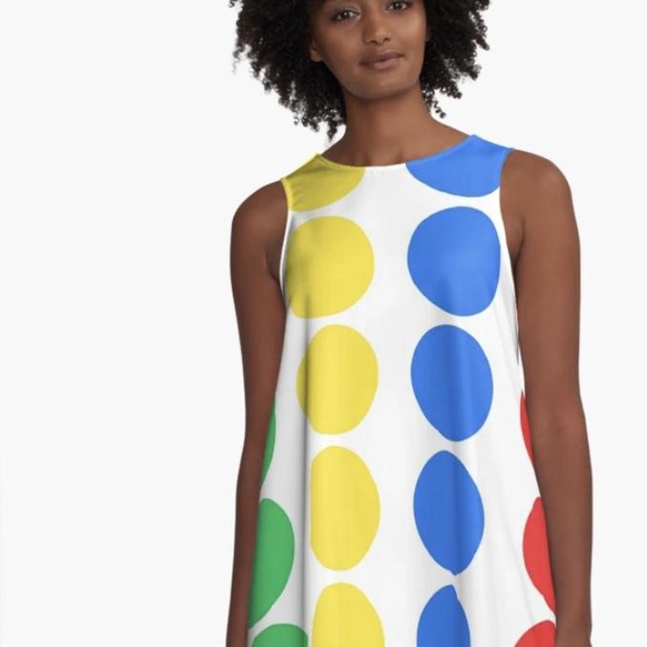 Multi coloured polka dot dress best sale