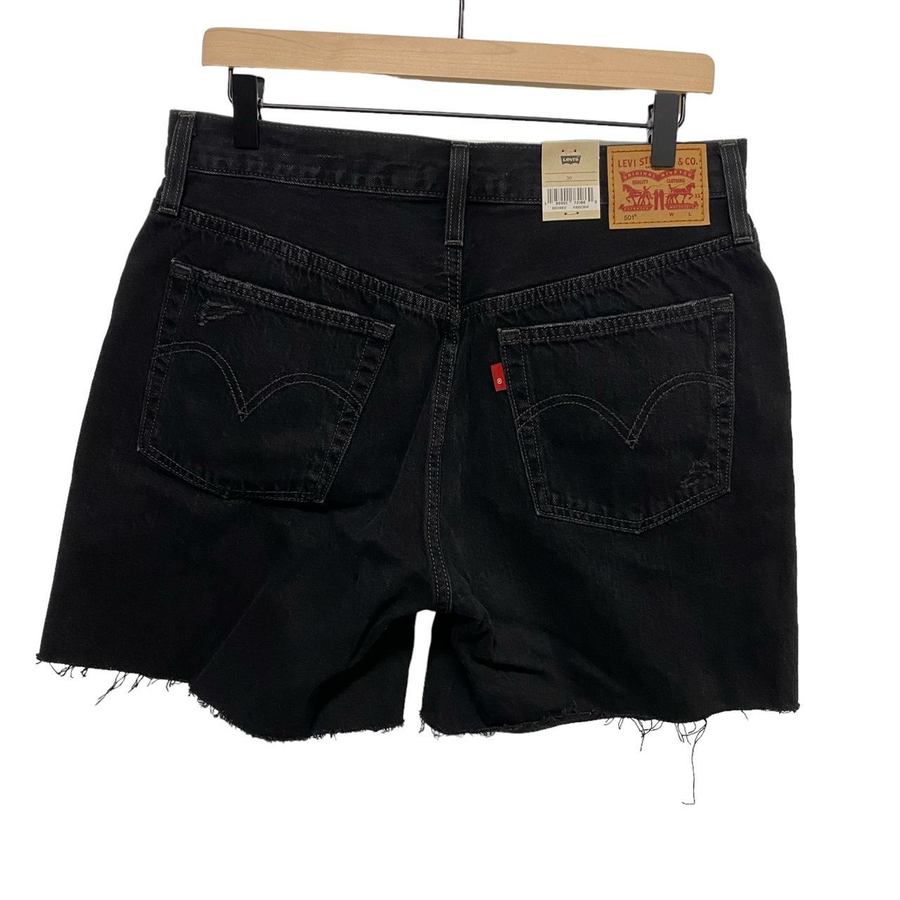 Black levi shorts womens best sale