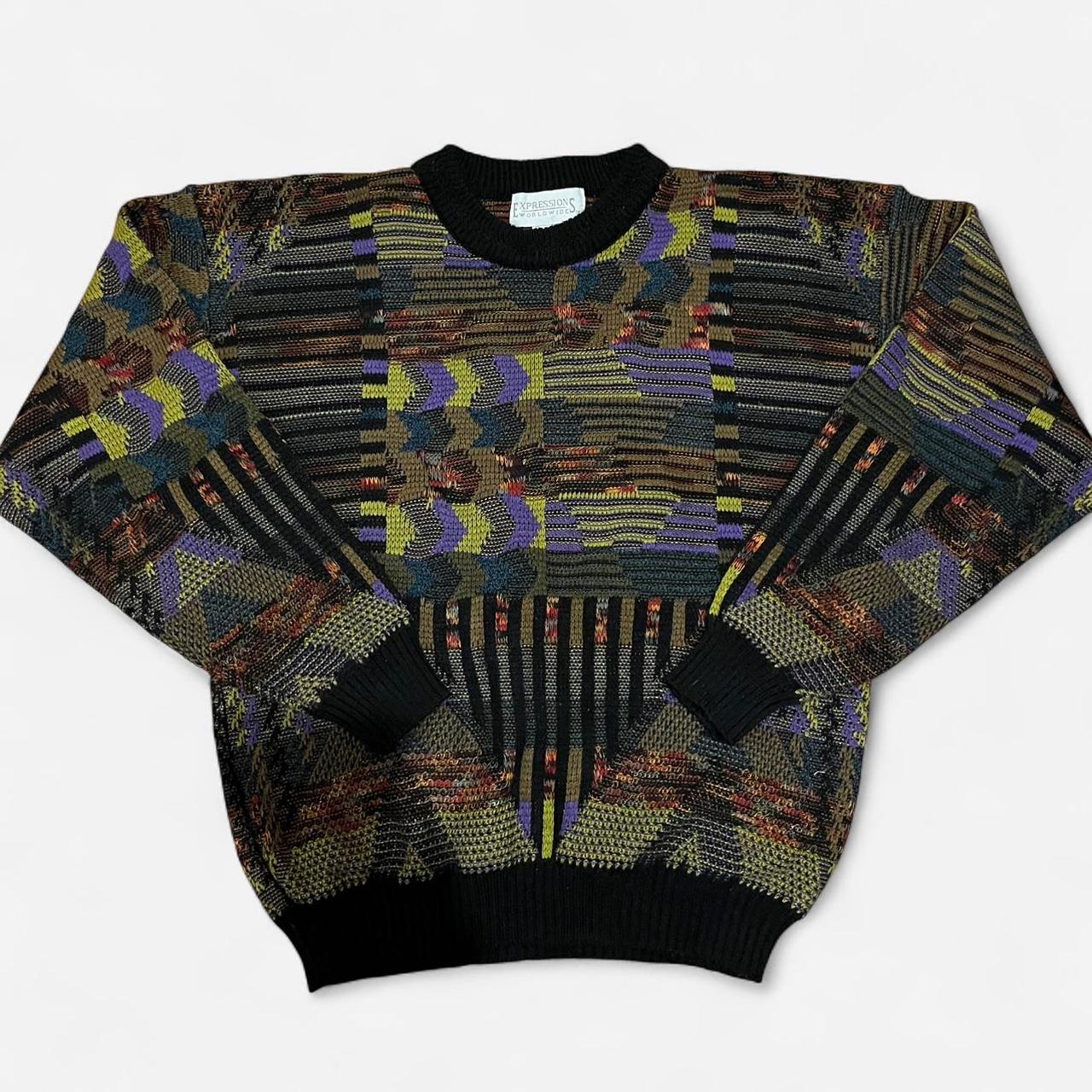 Coogi Men's Sweater - Multi/Khaki - L – — *not Co… - image 1