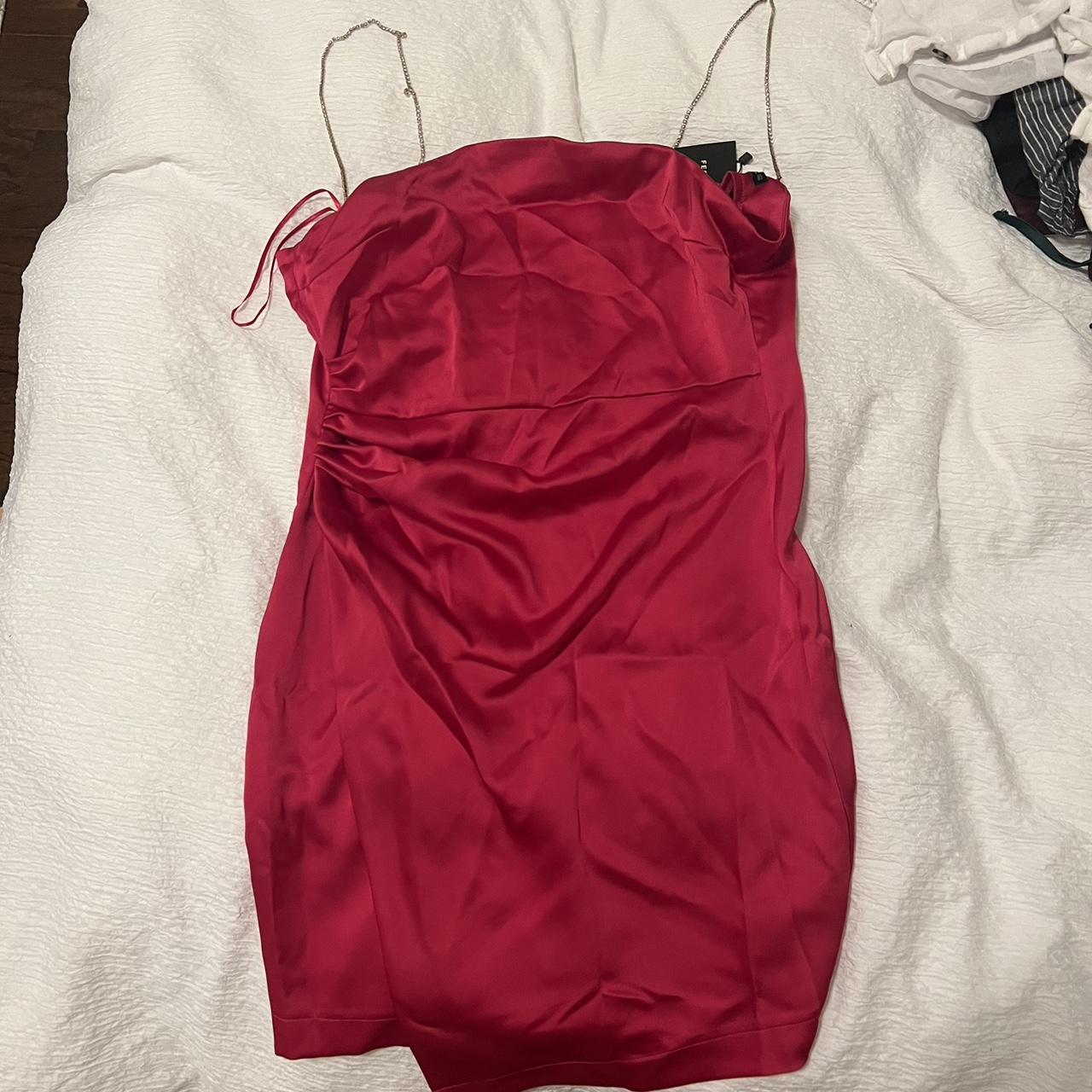 Womens Dresses Pretty Little Thing Red Oriental Dress Zara Size