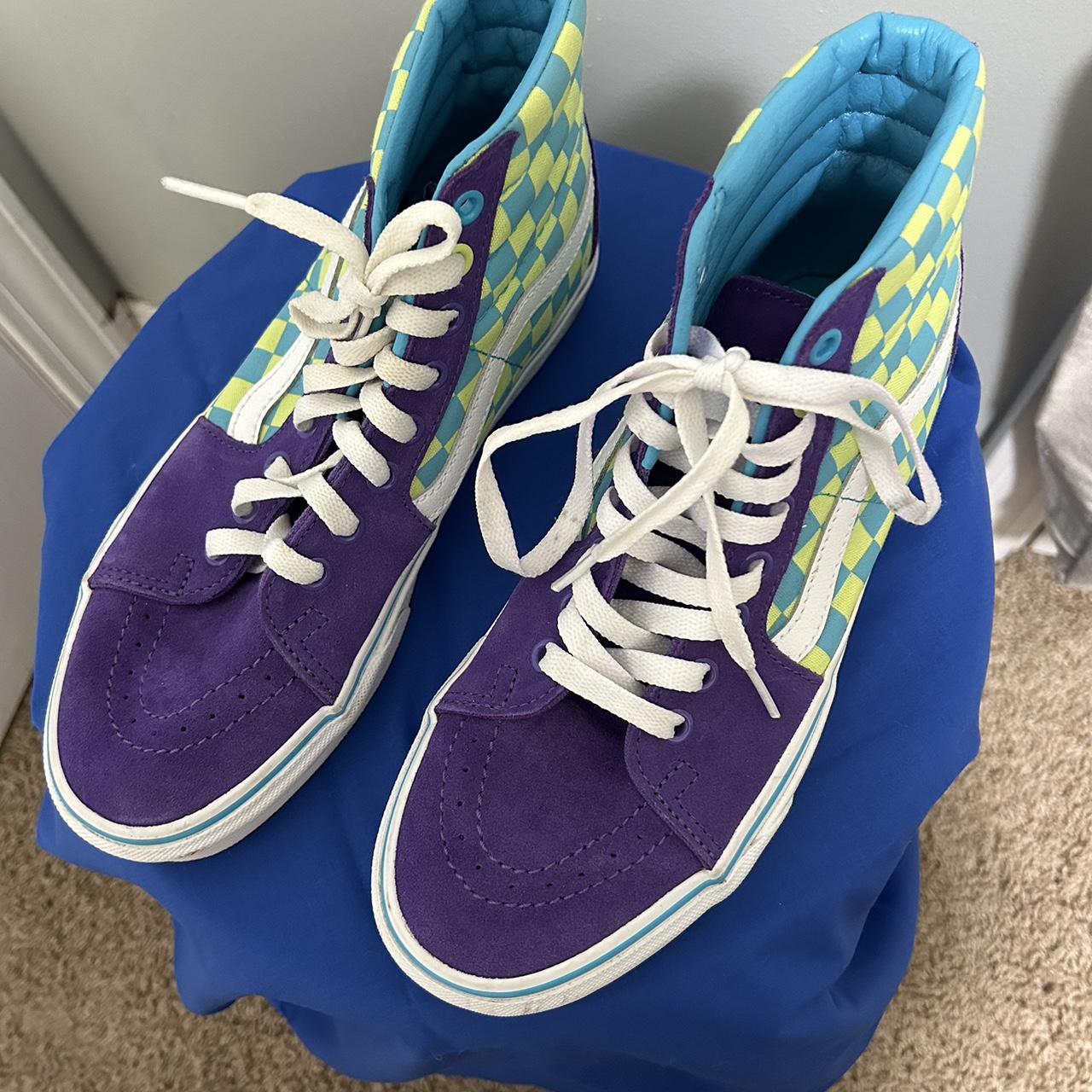 Green and purple vans best sale