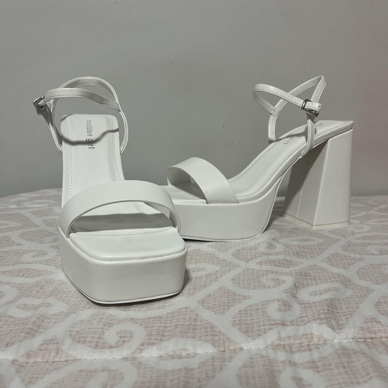 madden girl white heels