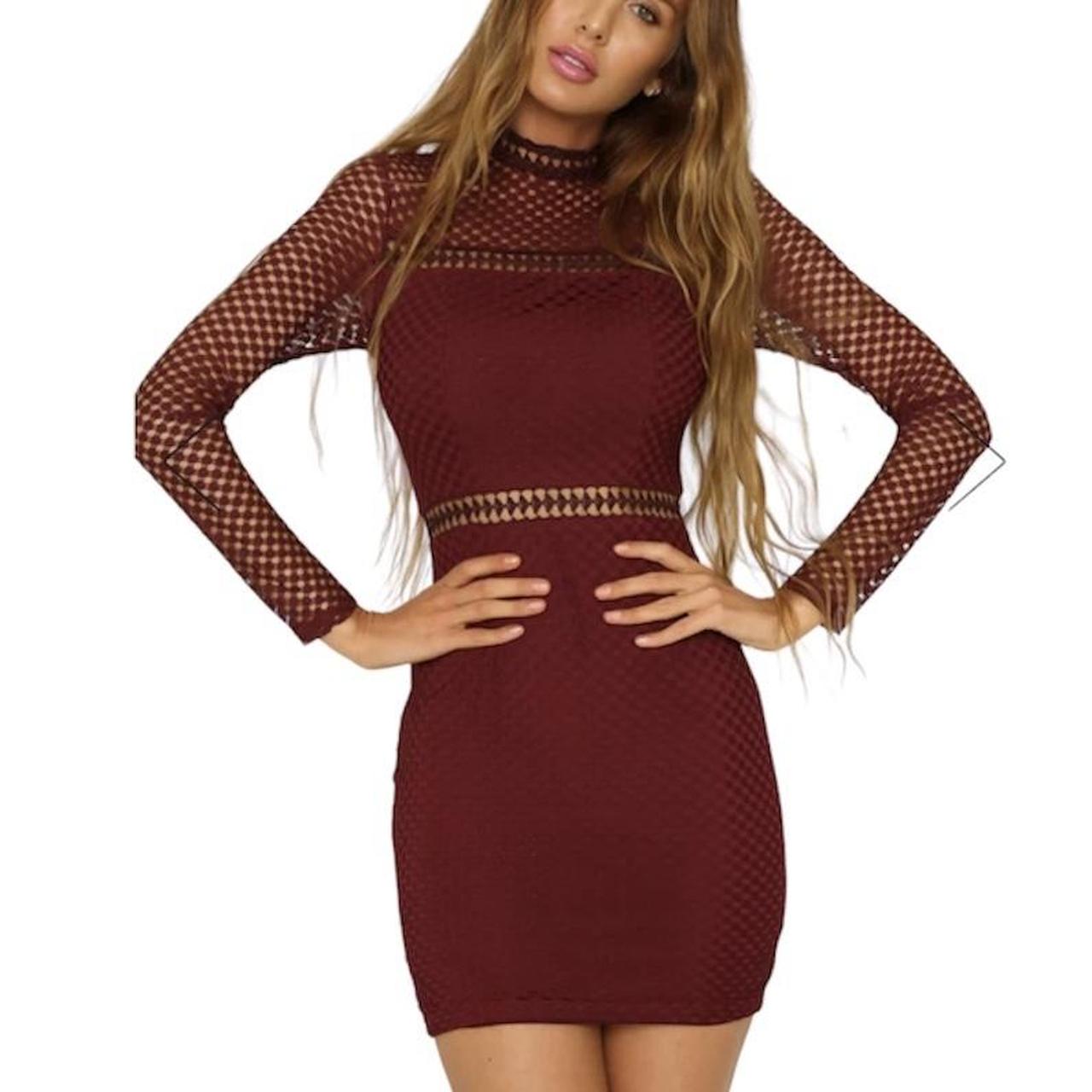 Burgundy shops dress size 12