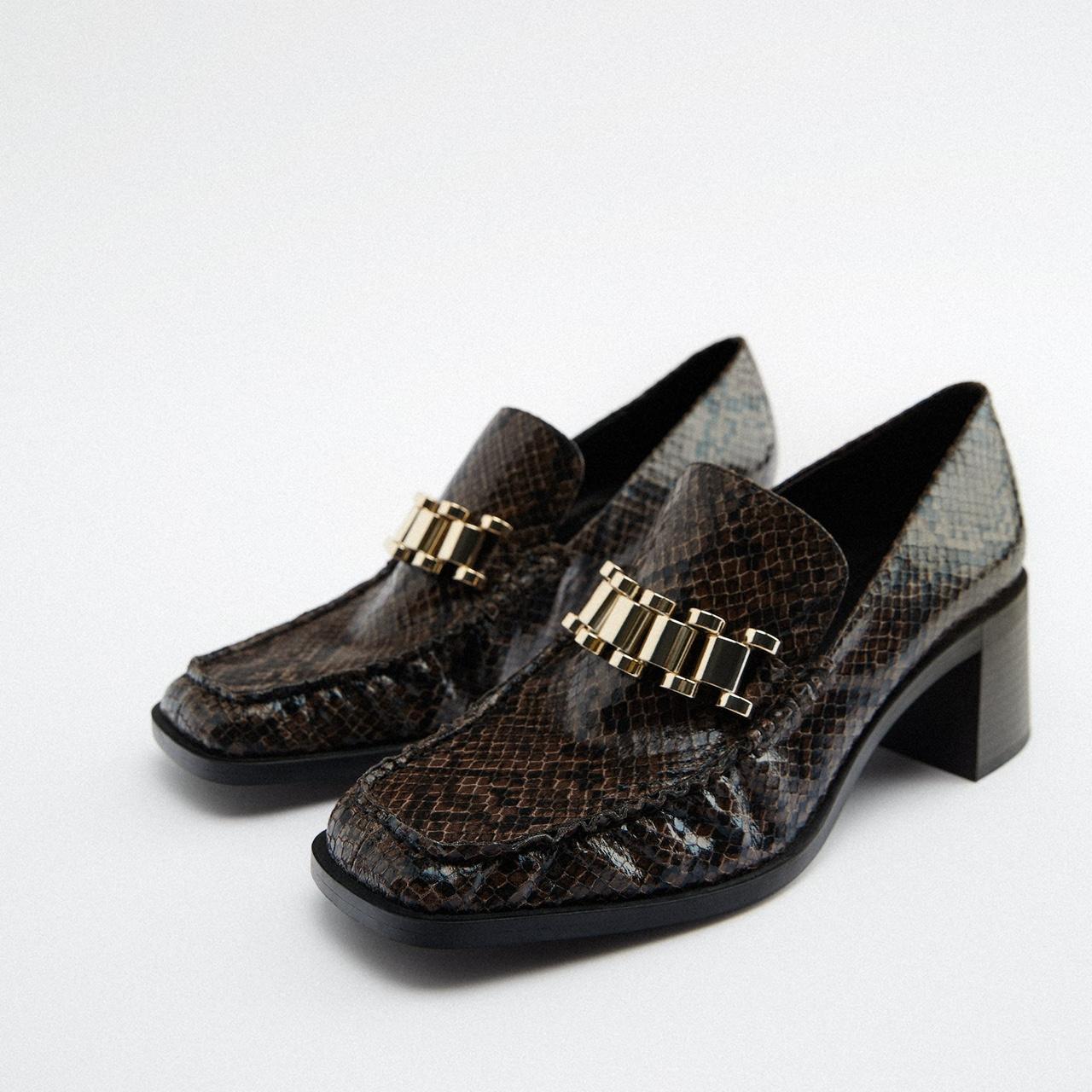 Snakeskin store loafers zara