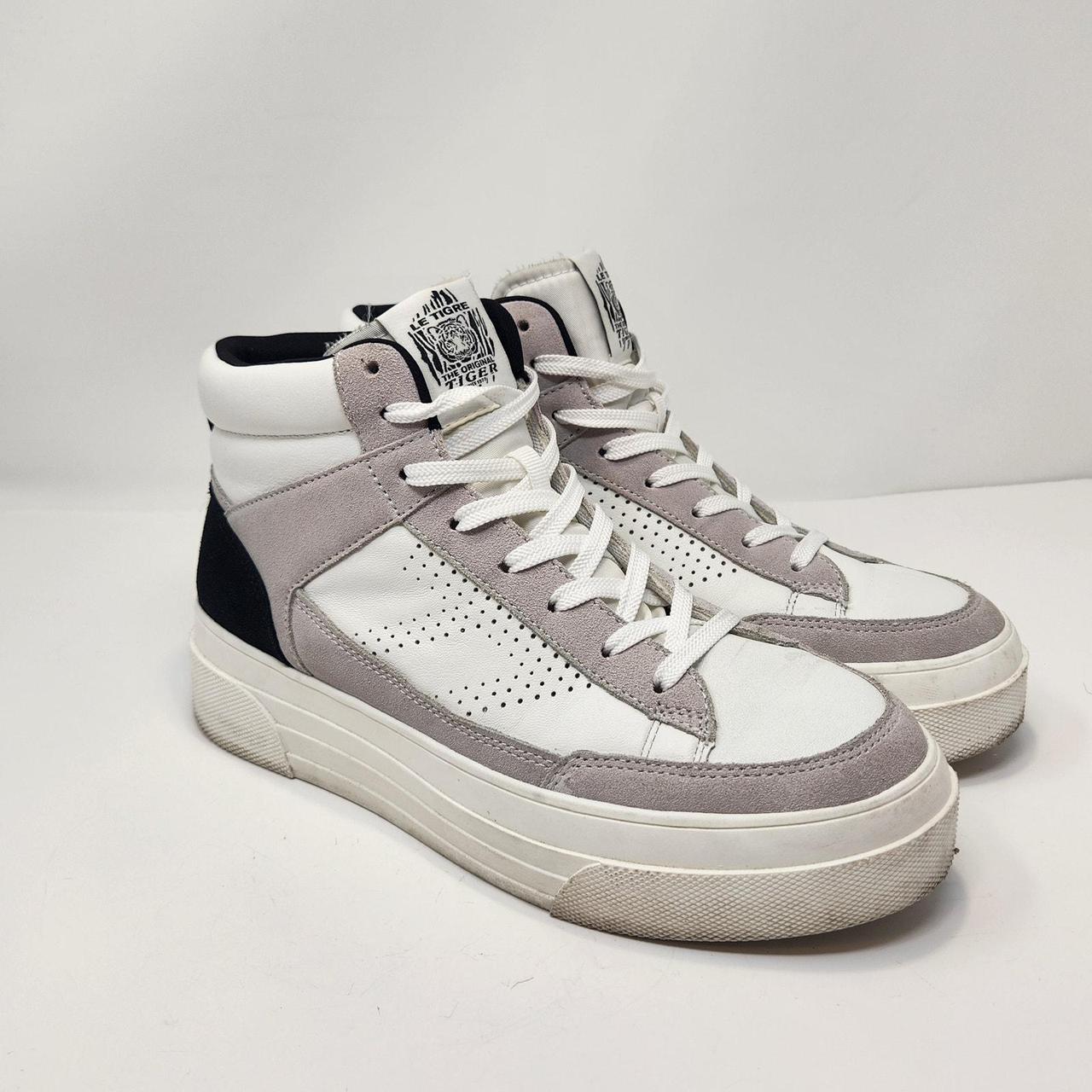 Le Tigre women's Midtown Hi white gray black