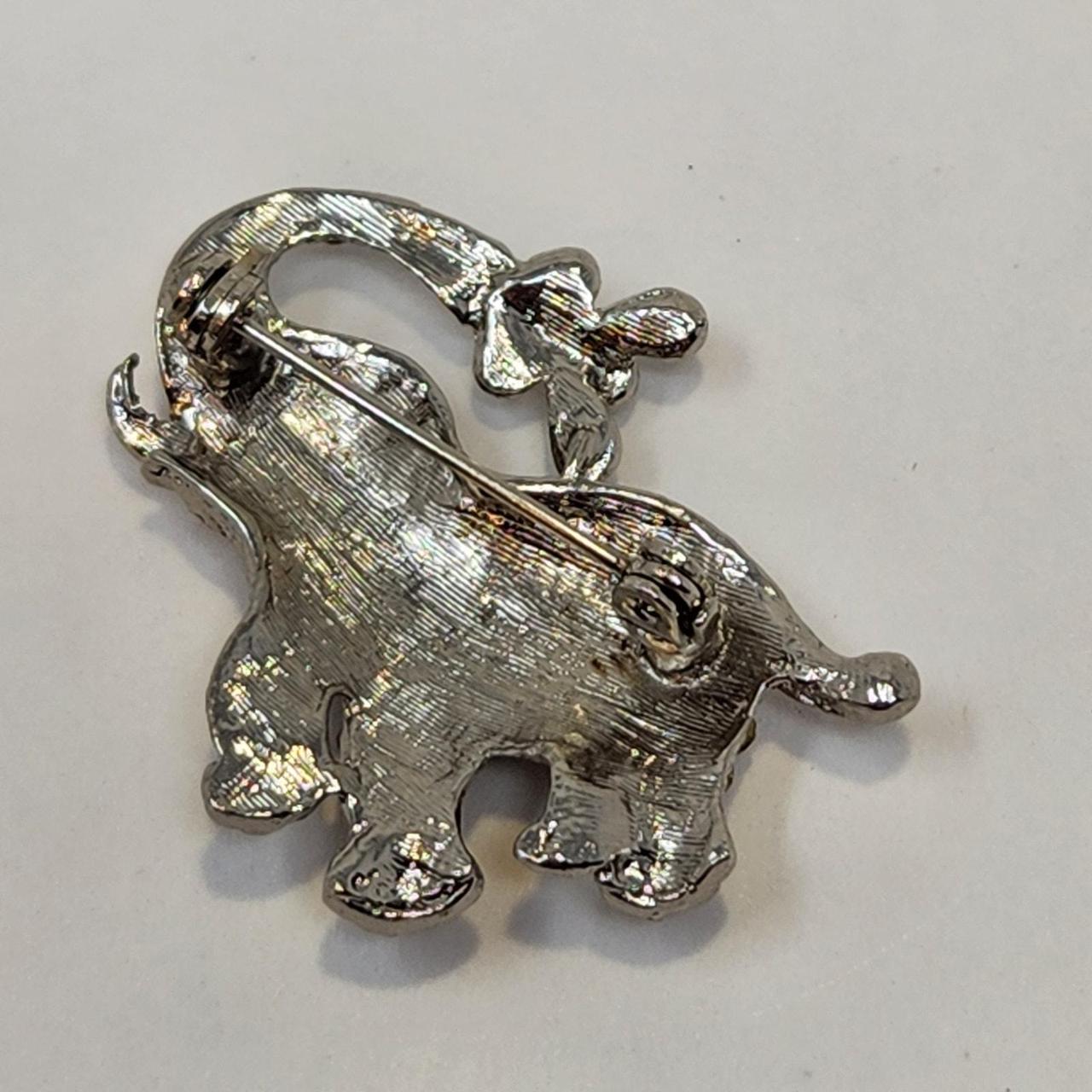 Source Unknown Women's Brooch - Silver/Red – Elep… - image 2