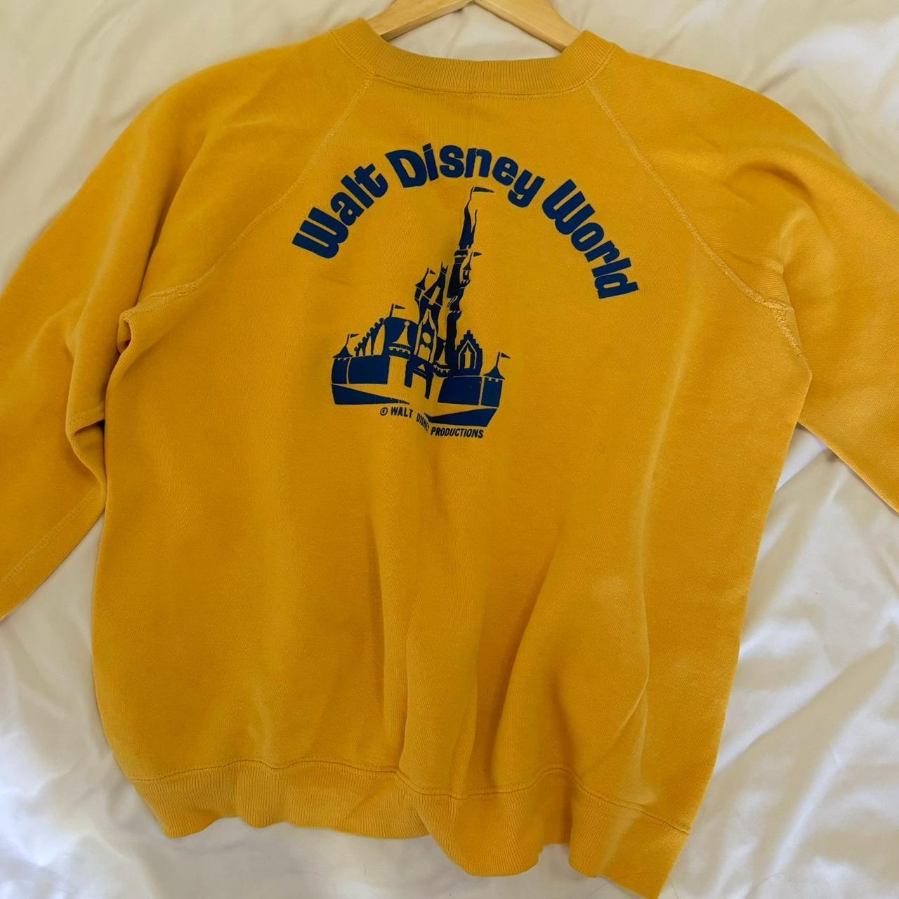 Disney Women's Sweatshirt Yellow/Navy S – Vintage 70's Walt