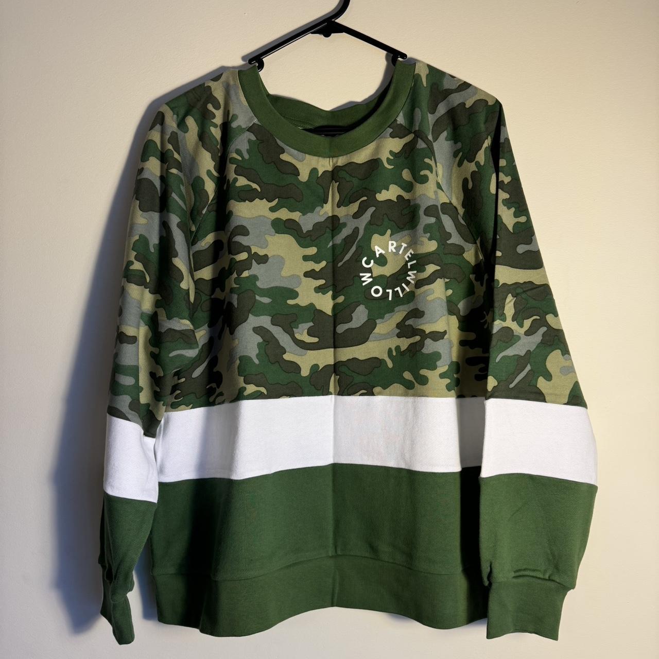 Cartel Willow camo stripe jumper Never worn XL Depop