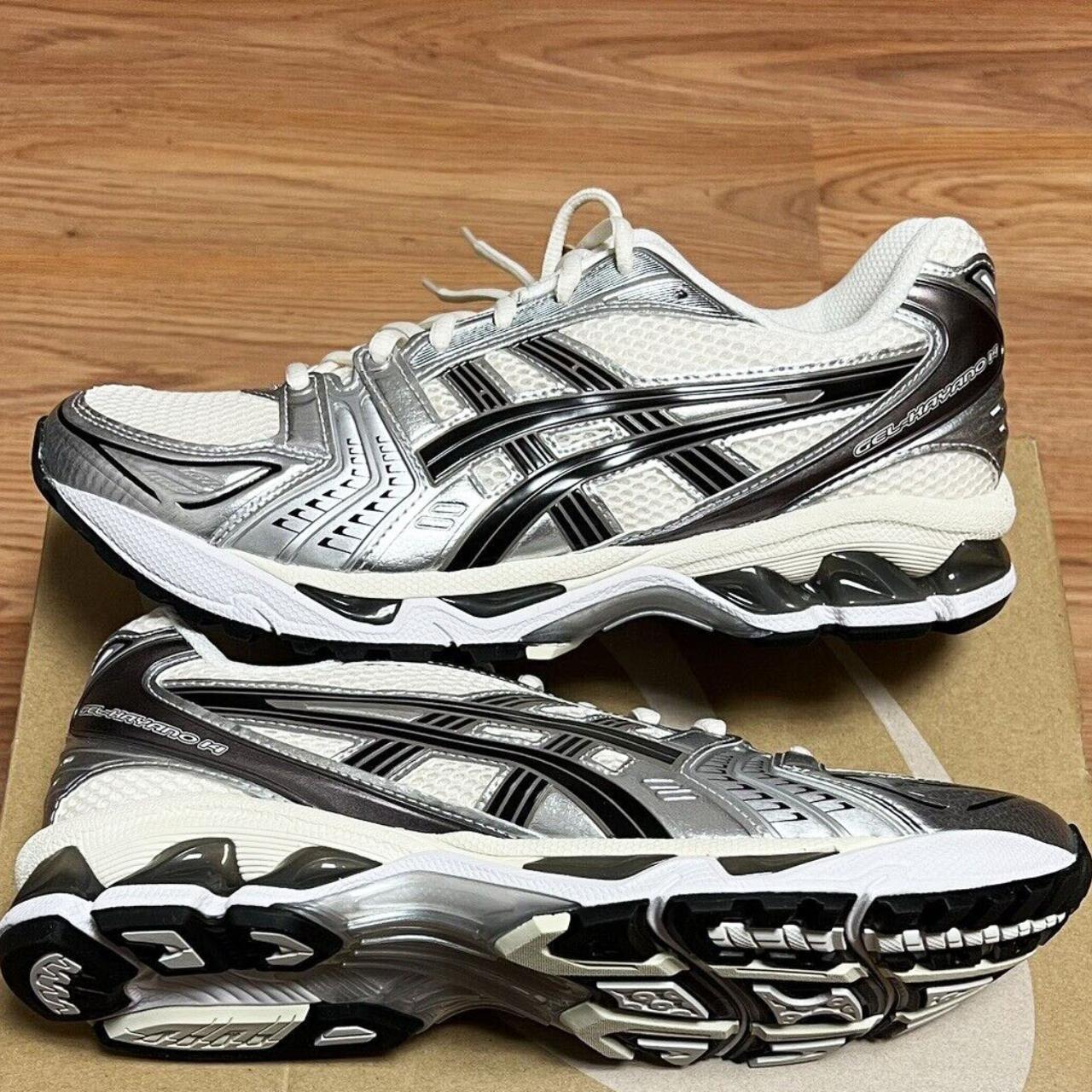 ASICS GEL-Kayano 14 Sneakers Black and White Silver | Depop
