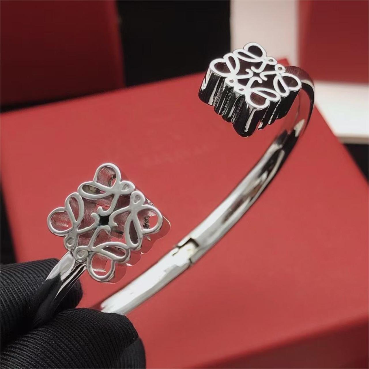 LOEWE Anagram cuff in sterling silver Anagram cuff | Depop