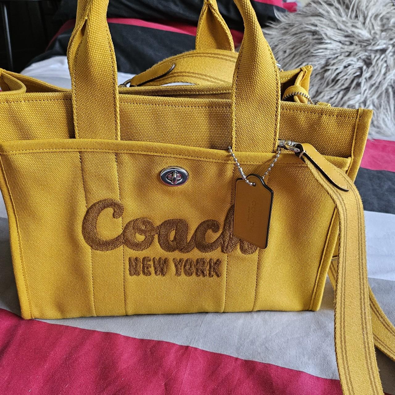 Coach tote shops yellow