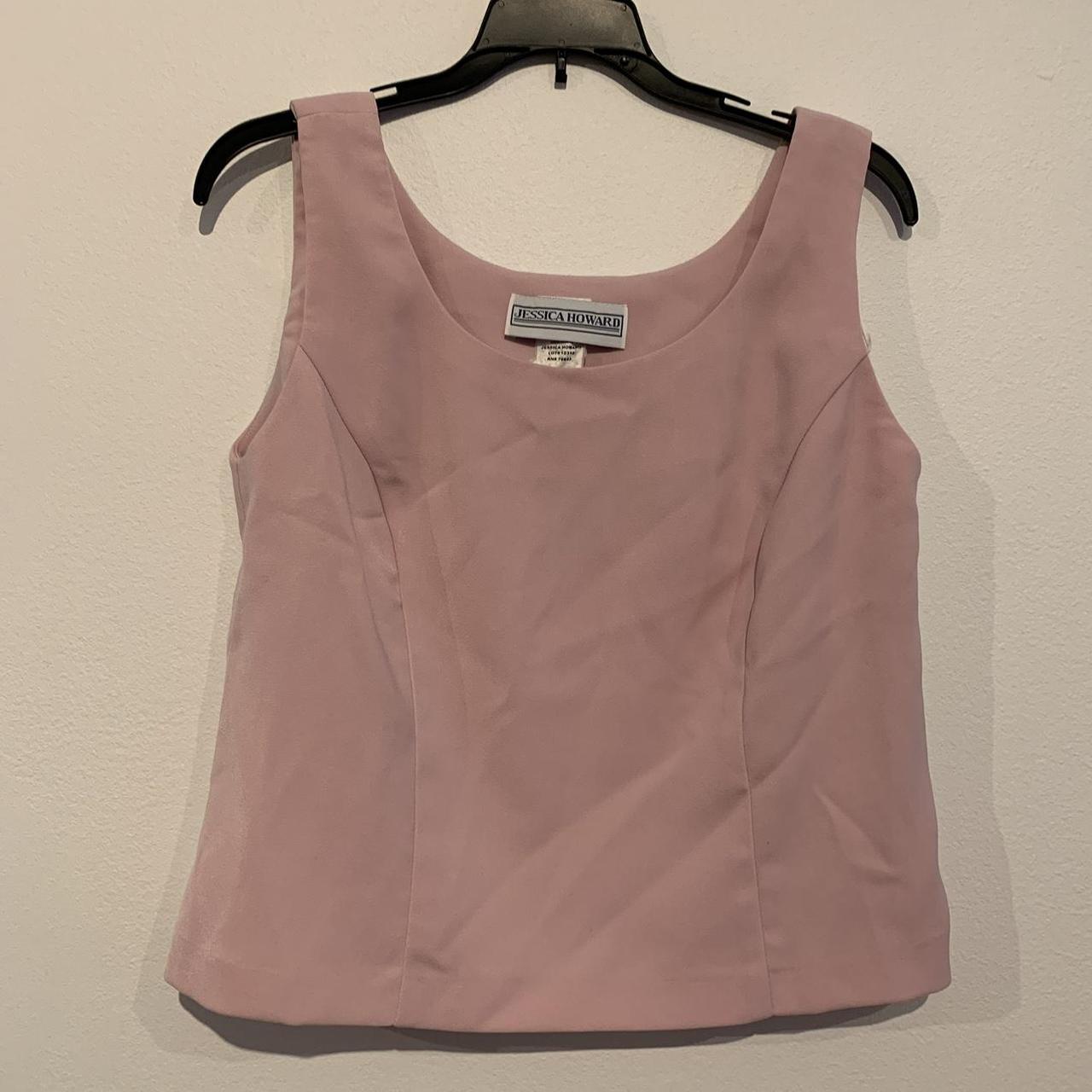 jessica howard pink tank size 10 but can fit like a... - Depop