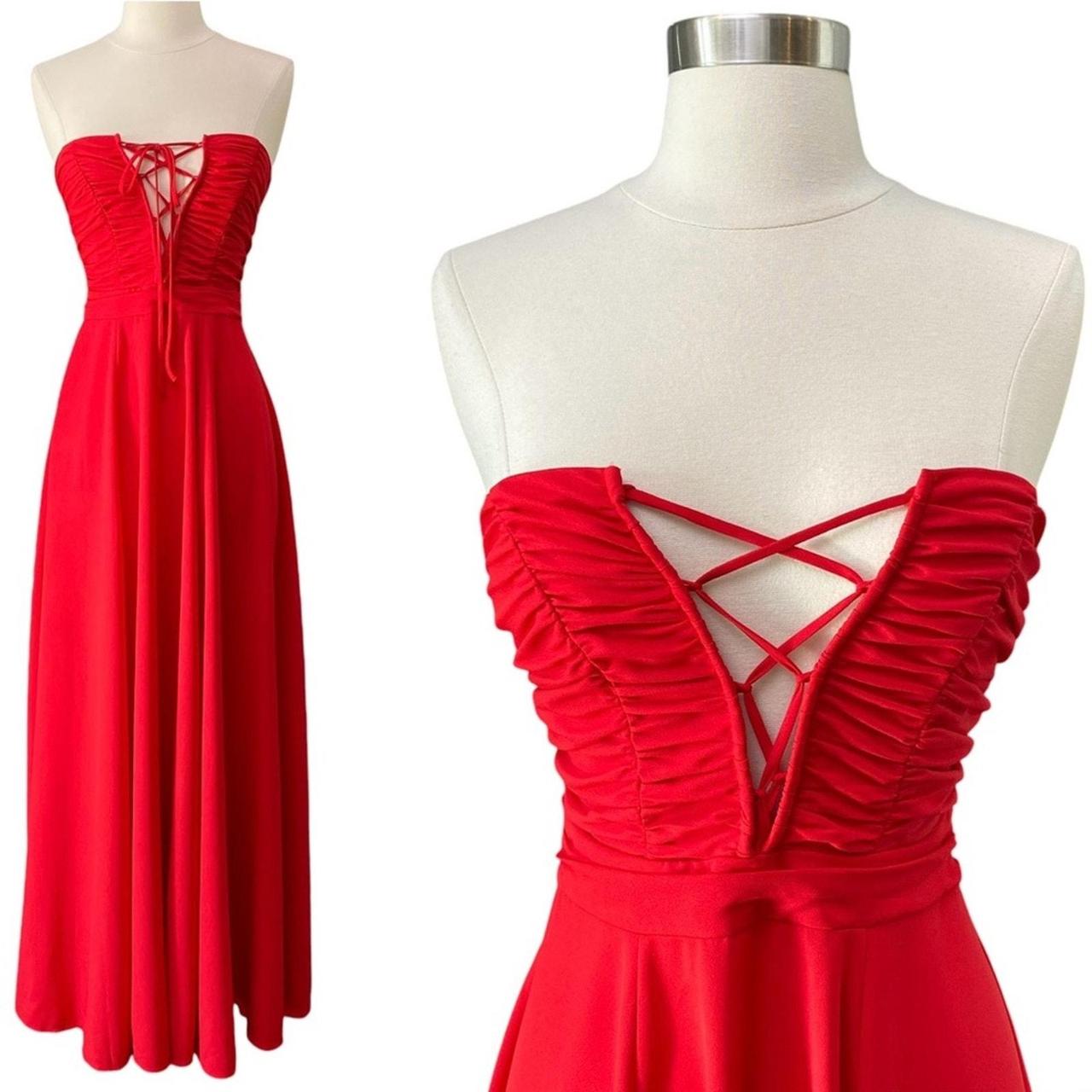 Express red maxi dress hotsell