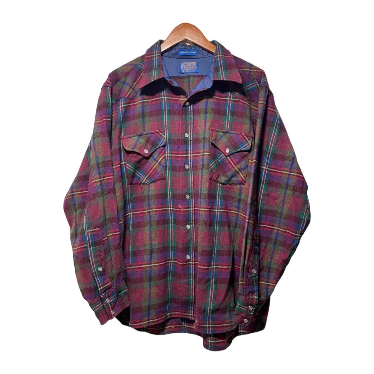 Vintage Pendleton High Grade Wool 2024 Flannel Pearl Snap Button Down Shirt