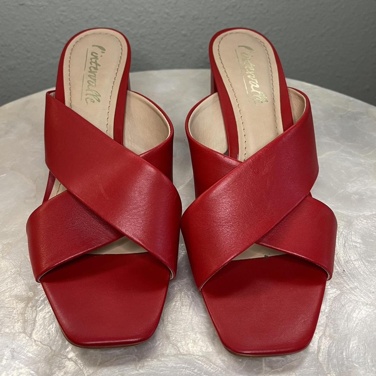 Women's Red Mules | Depop