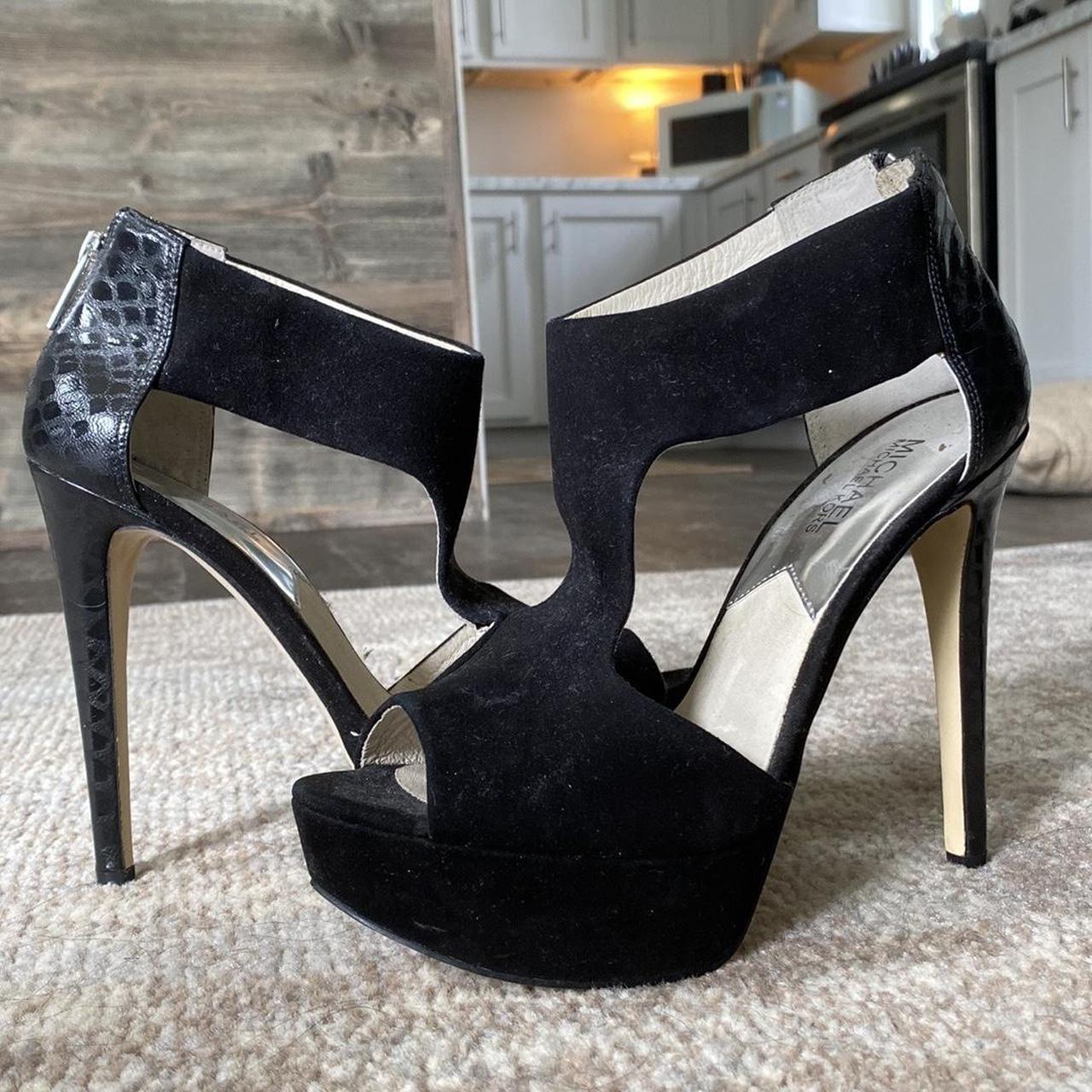 Michael kors platform heels black online