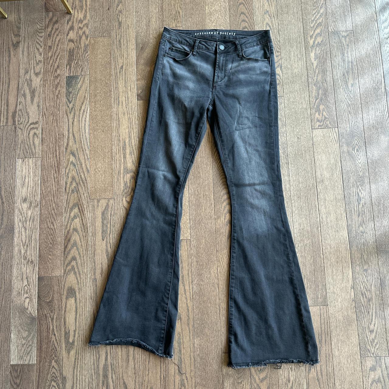 Size 27 black Articles of society flare jeans, Depop