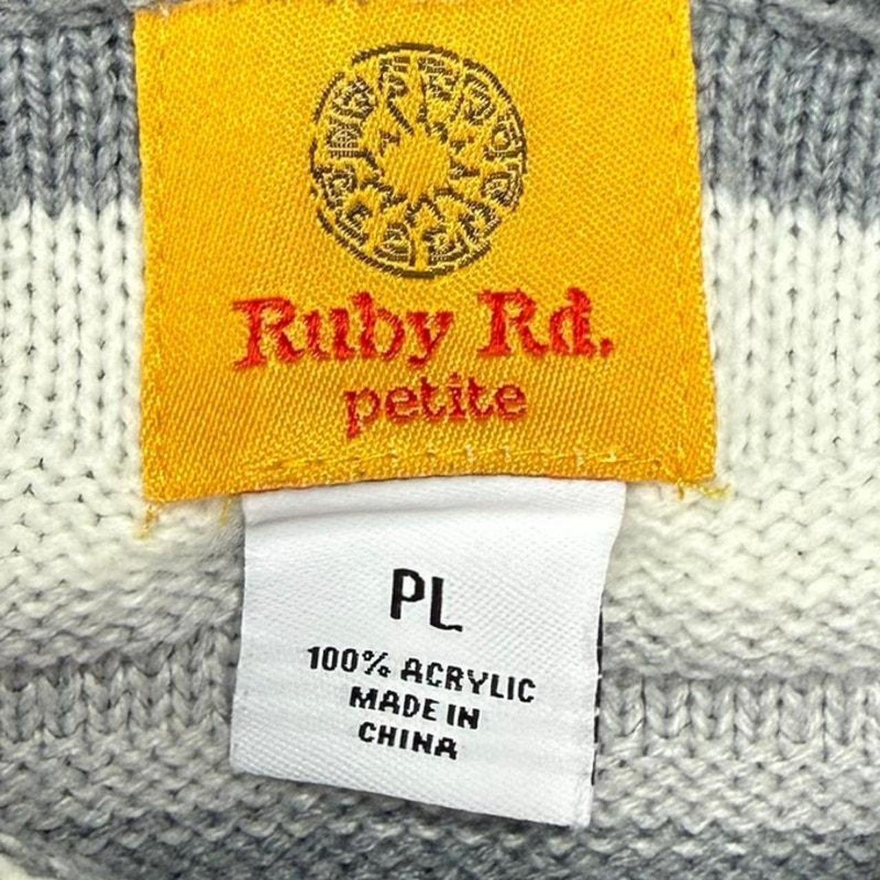 Ruby Rd. Women's Sweater - White/Grey - L – Ruby … - image 3