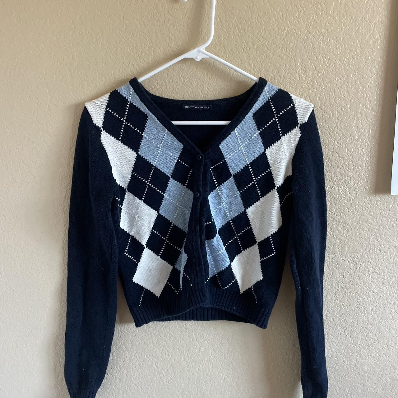 Melville Sweaters John Galt Brandy Argyle Sweater Brandy Melville