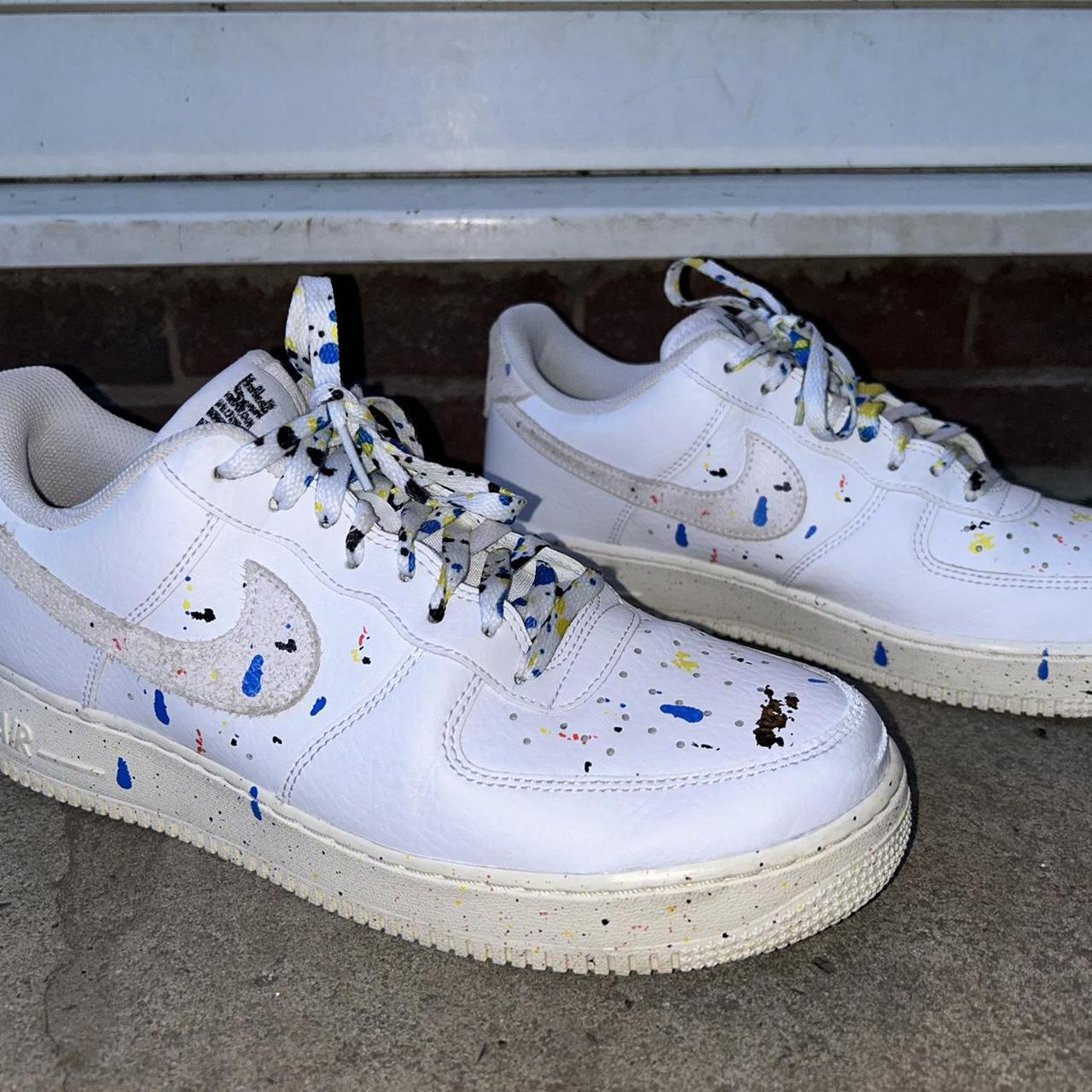 Nike air force 1 low paint splatter , Uk size 9.5...