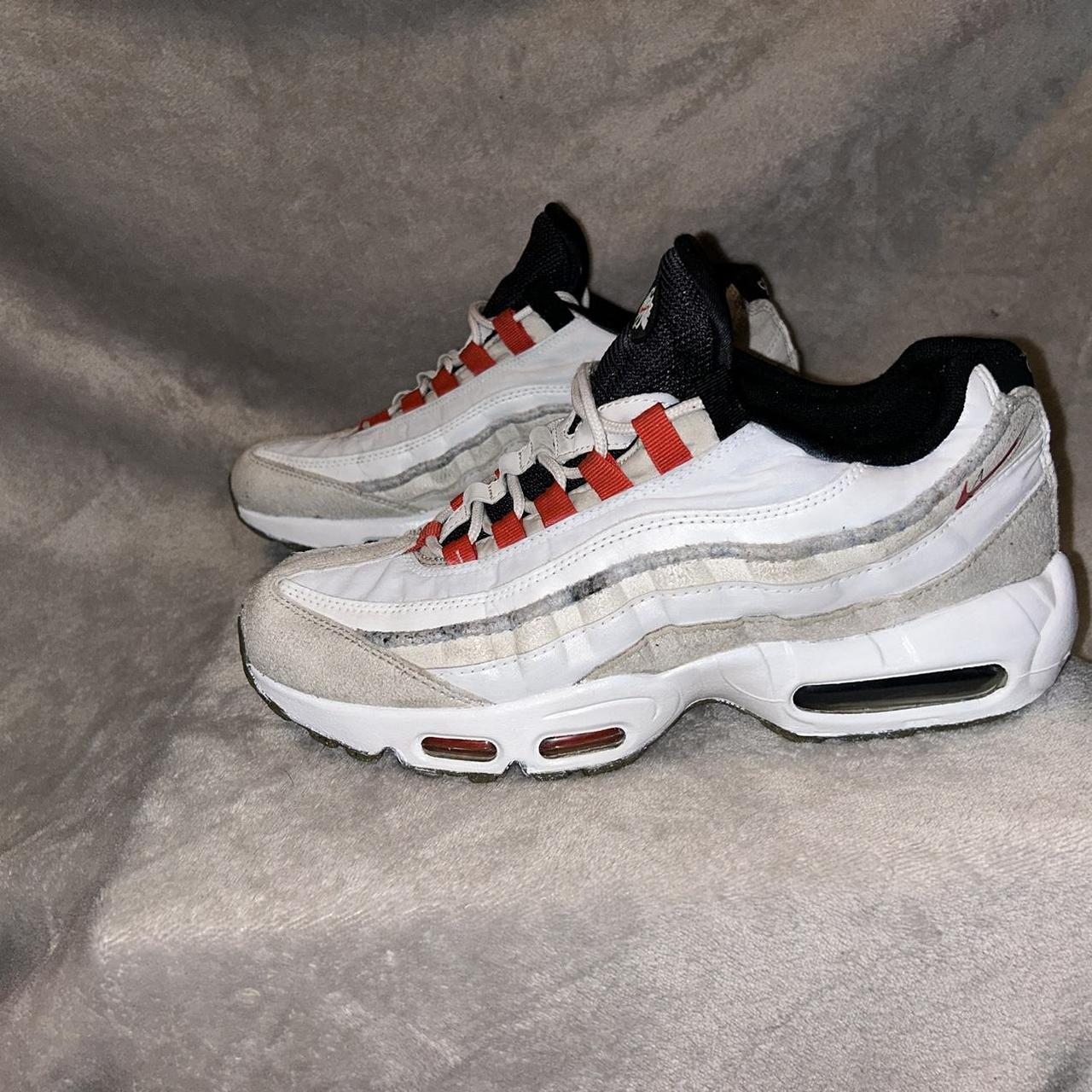 Nike air max 95 light bone habanero red Uk Depop