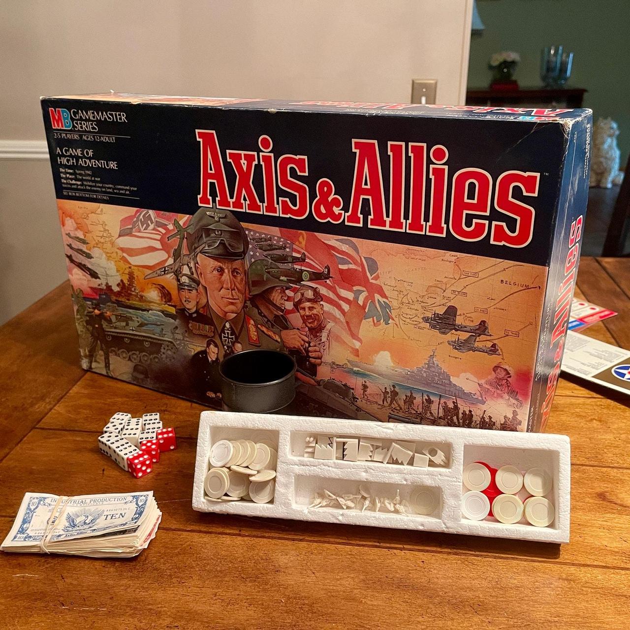 Milton Bradley Vintage 1984 Axis purchases & Allies Spring 1942 War Board Game Complete