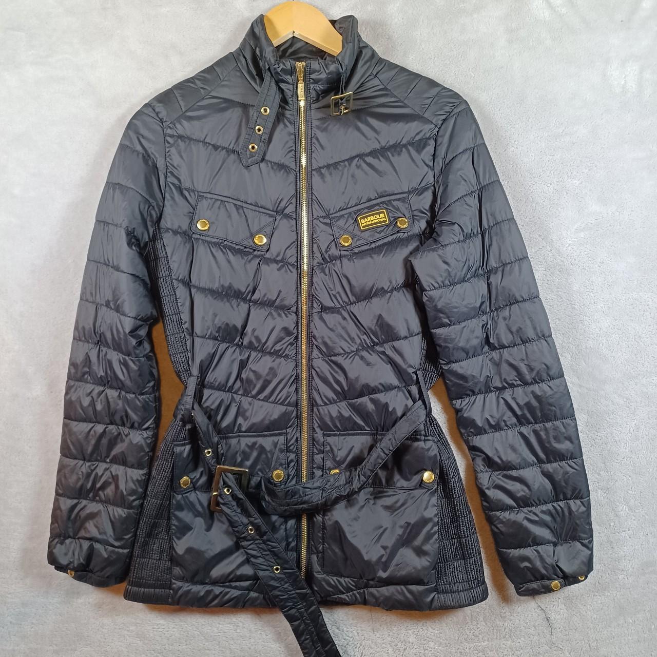 Barbour genuine gleann top quilted belted jacket