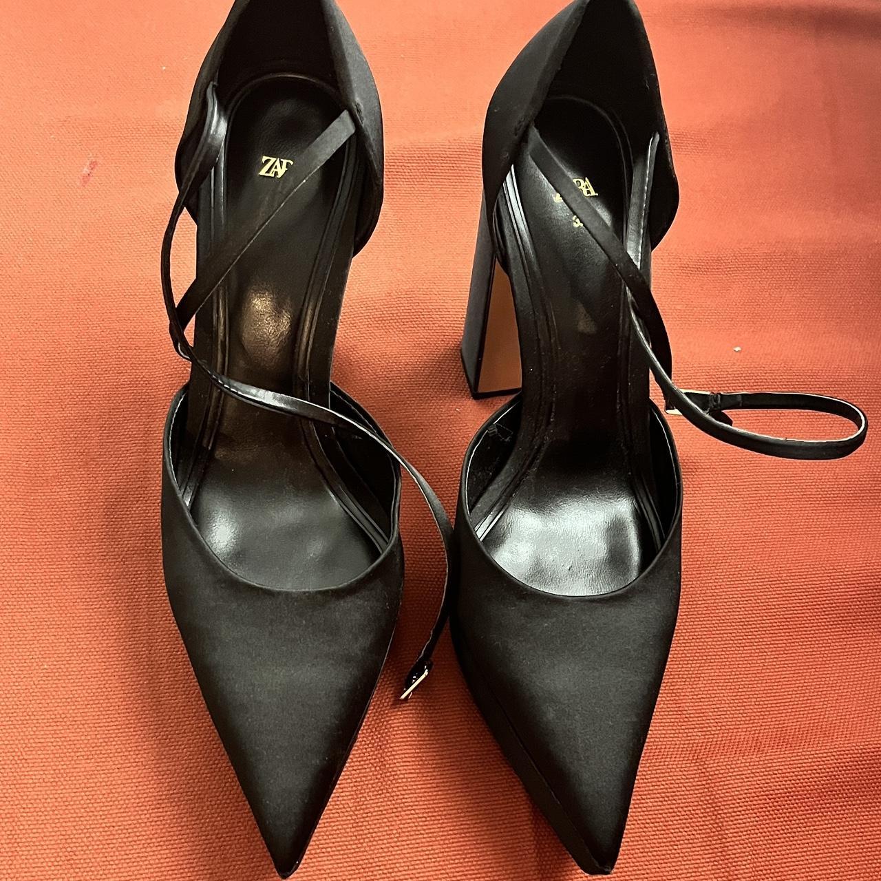 Zara high heel platform pumps with criss