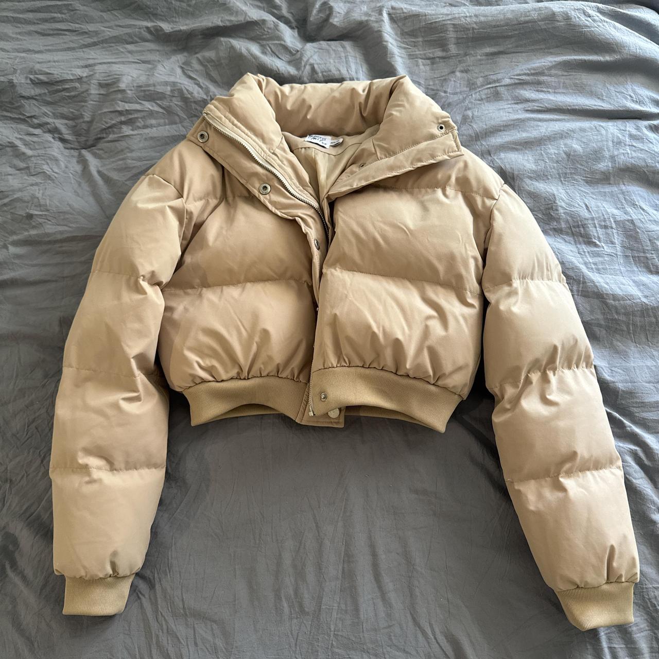 Princess Polly Women's Puffer Jacket Tan/Cream XS – Princess