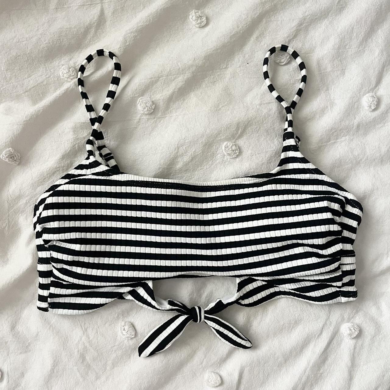 Target Striped Bikini Top stripes blackandwhite