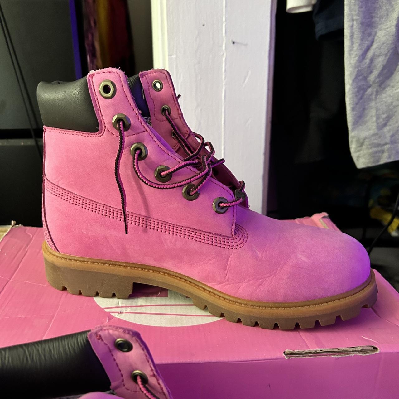 Timberland limited edition breast cancer pink boots