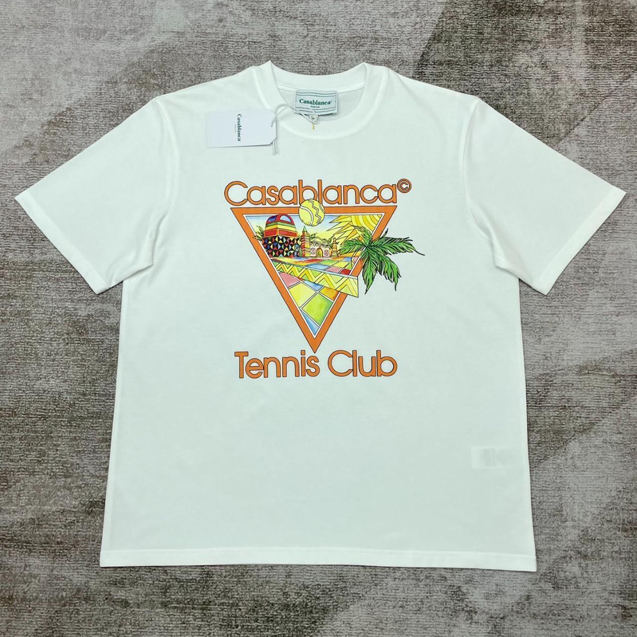 Casablanca Men's White T-shirt Casablanca Printed | Depop