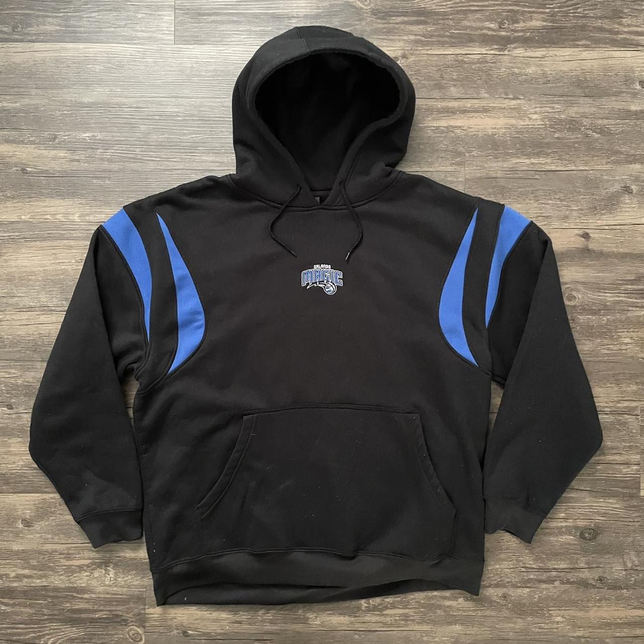 NBA Men's Black and Blue Hoodie Depop