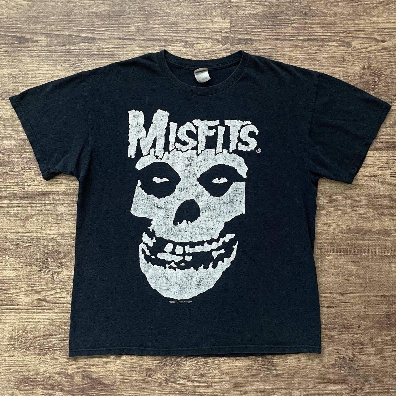 Vintage 2002 Misfits Skull Face Danzig Band... - Depop