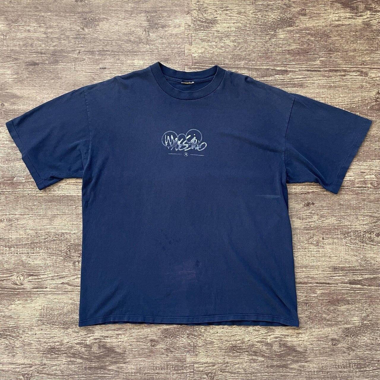 Vintage Mossimo T-Shirt 1990s Blue Mens X-Large... - Depop