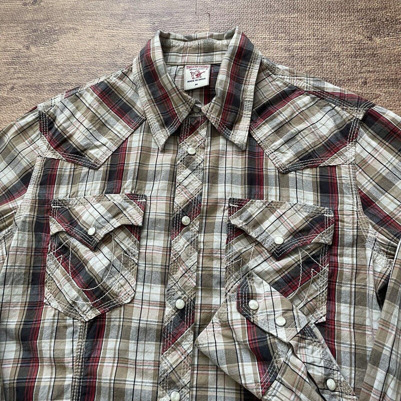 True Religion Western Shirt Size Medium Pearl Snap... Depop