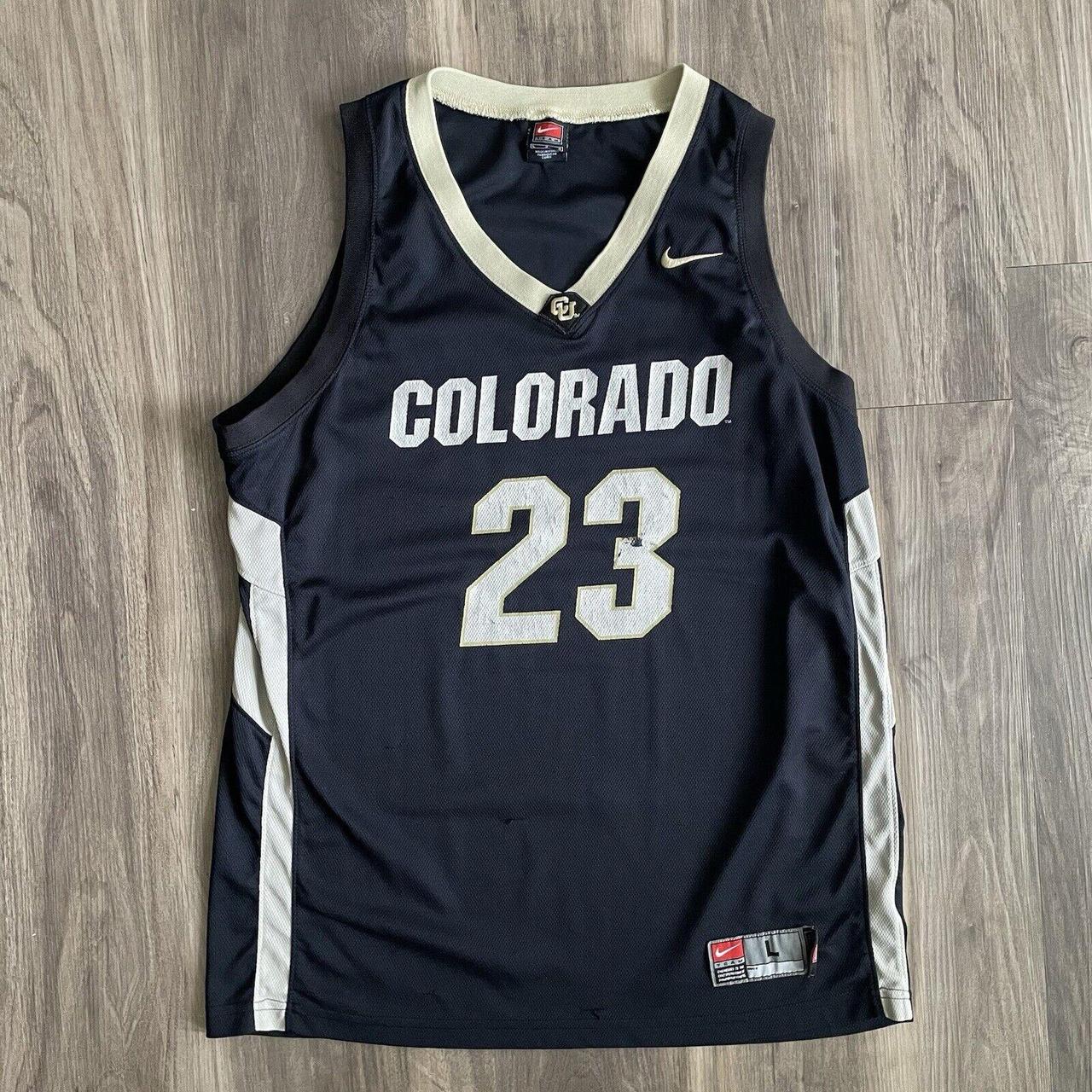 Vintage Nike university of Colorado black jersey deals Sz L