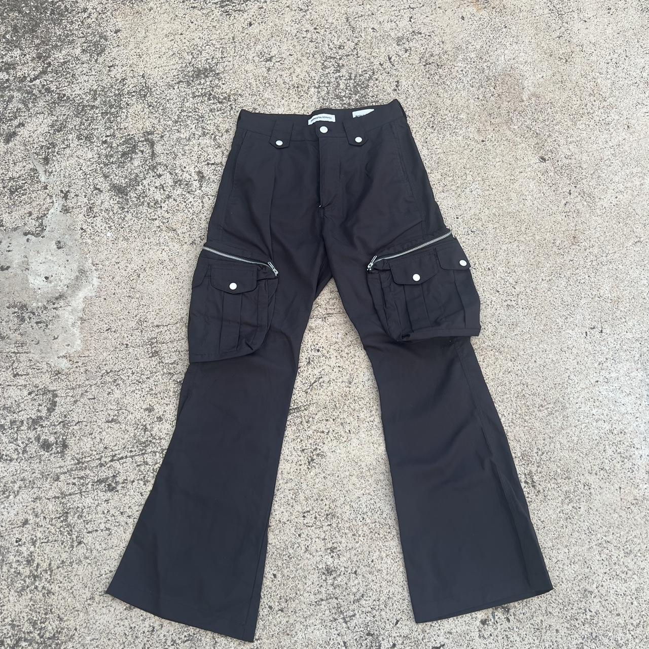 FFFpostalservice Flare Cargo Pants Overall in good... - Depop