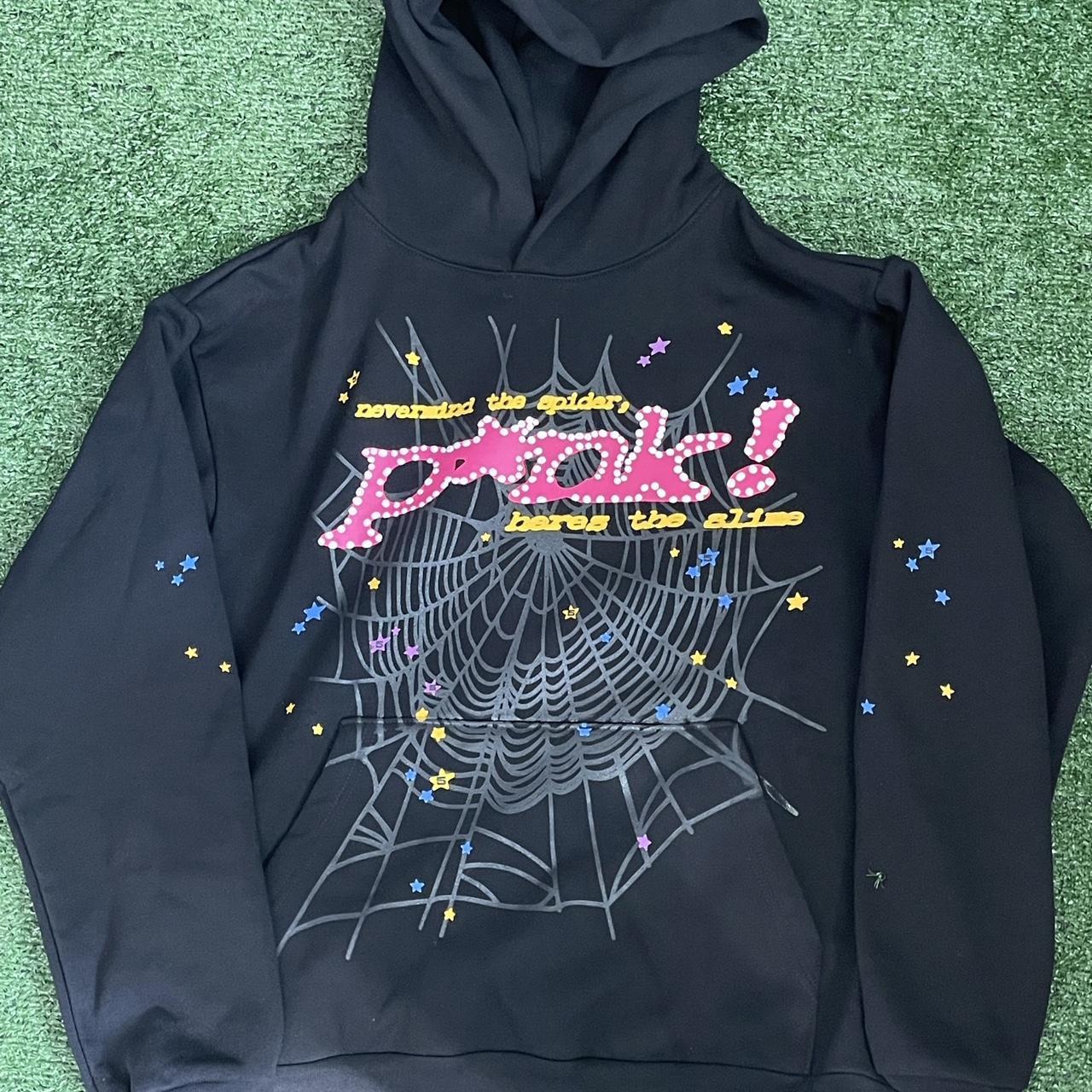 Spider  Spider/Sp5der Black pink punk Hoodie v1 comes in | Depop