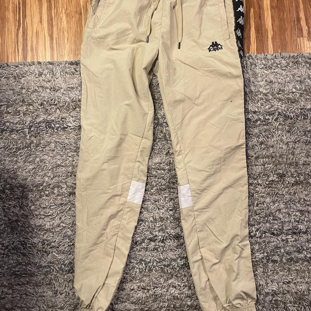 Tan and cream Kappa joggers tracksuit